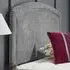 Melanie Small Double Strutted Headboard - Silver, Naples Fabric