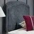 Melanie Small Single Strutted Headboard - Charcoal, Naples Fabric