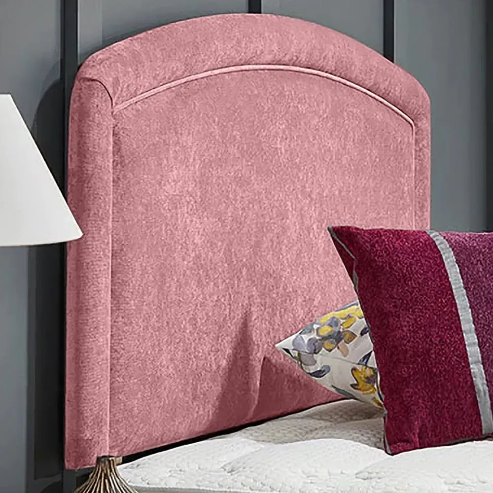 Melanie Small Single Strutted Headboard - Pink, Naples Fabric image