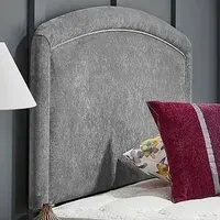 Melanie Small Single Strutted Headboard - Silver, Naples Fabric