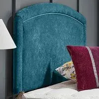 Melanie Small Single Strutted Headboard - Teal, Naples Fabric