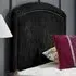 Melanie Super King Size Strutted Headboard - Black, Naples Fabric