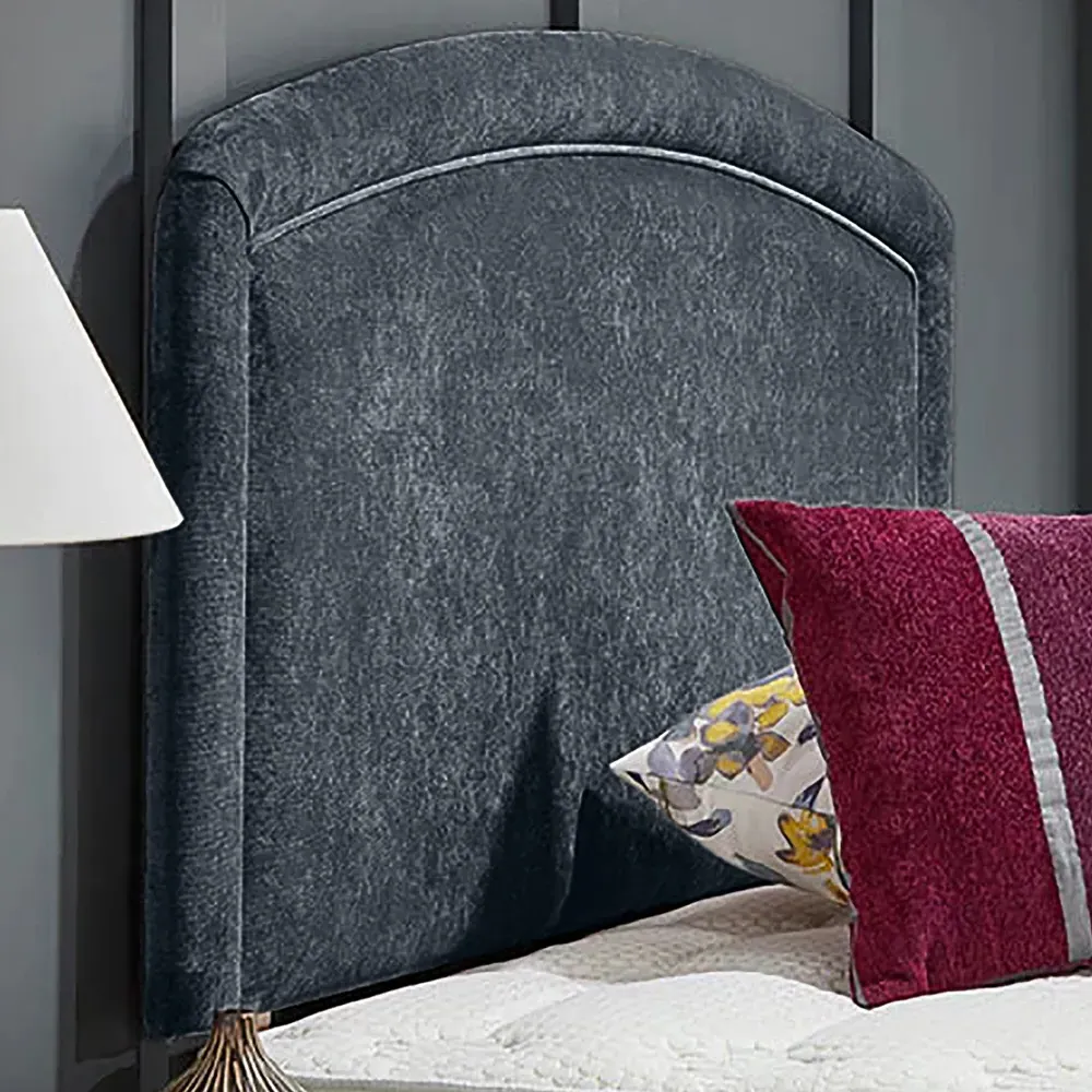Melanie Super King Size Strutted Headboard - Charcoal, Naples Fabric