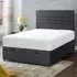 Napster King Size Ottoman Bed with Storage - Silver, Velvet