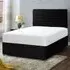 Napster Single Ottoman Bed with Storage - Black, Velvet
