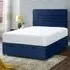 Napster Single Ottoman Bed with Storage - Sapphire, Velvet