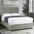 Naptime Single Divan Bed with Lined Headboard - Grey, Velvet