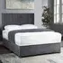 Naptime Super King Size Divan Bed with Lined Headboard - Silver, Velvet