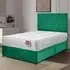 Repose Single Divan Bed with Storage - Emerald, Velvet