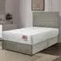Repose Single Divan Bed with Storage - Grey, Velvet