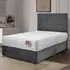 Repose Small Double Divan Bed with 2 Drawers - Silver, Velvet
