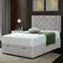 Resthaven King Size Ottoman Bed with Storage - Silver, Velvet