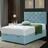 Resthaven Single Ottoman Bed with Storage - Blue, Velvet