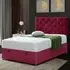 Resthaven Small Double Ottoman Bed with Storage - Maroon, Velvet