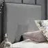 Riely King Size Strutted Headboard - Silver, Naples Fabric