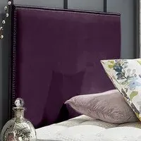 Riely Single Strutted Headboard - Purple, Naples Fabric