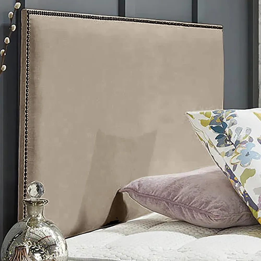 Riely Small Double Strutted Headboard - Cream, Naples Fabric