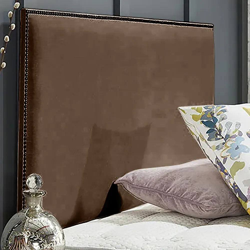 Riely Small Double Strutted Headboard - Mink, Naples Fabric