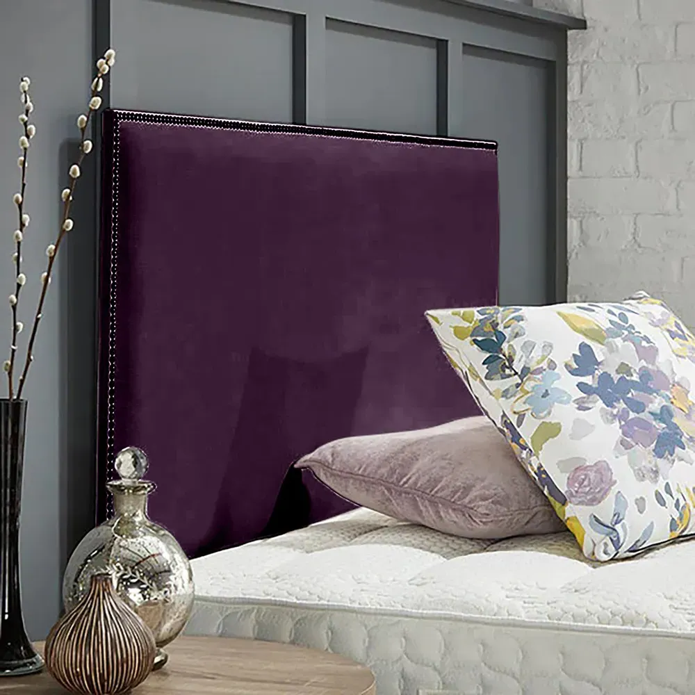 Riely Small Double Strutted Headboard - Purple, Naples Fabric