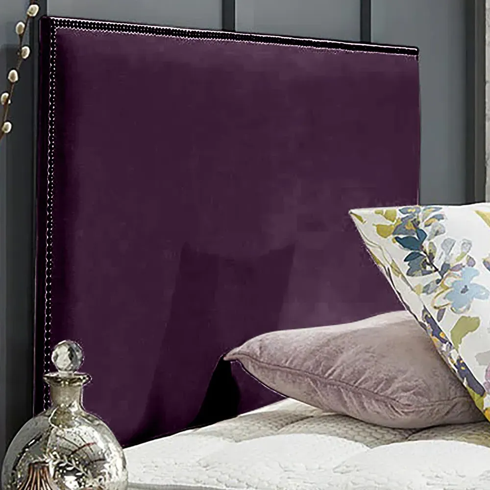 Riely Small Double Strutted Headboard - Purple, Naples Fabric