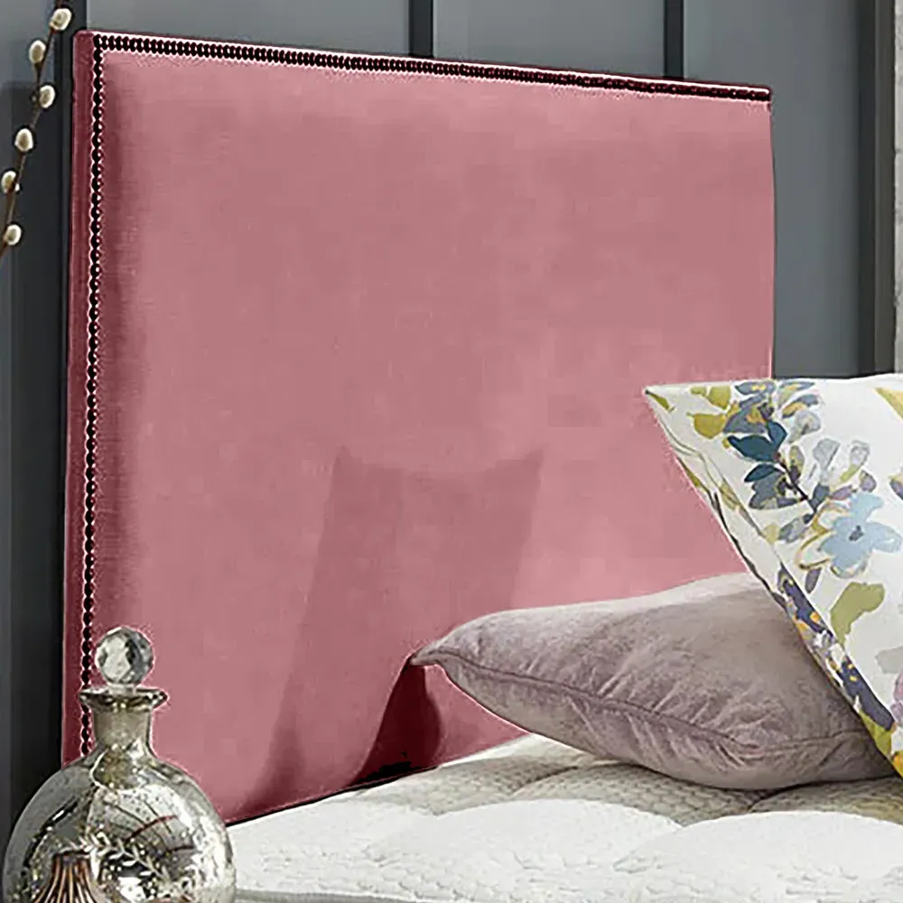 Riely Small Single Strutted Headboard - Pink, Naples Fabric image