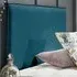 Riely Small Single Strutted Headboard - Teal, Naples Fabric