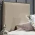 Riely Super King Size Strutted Headboard - Cream, Naples Fabric