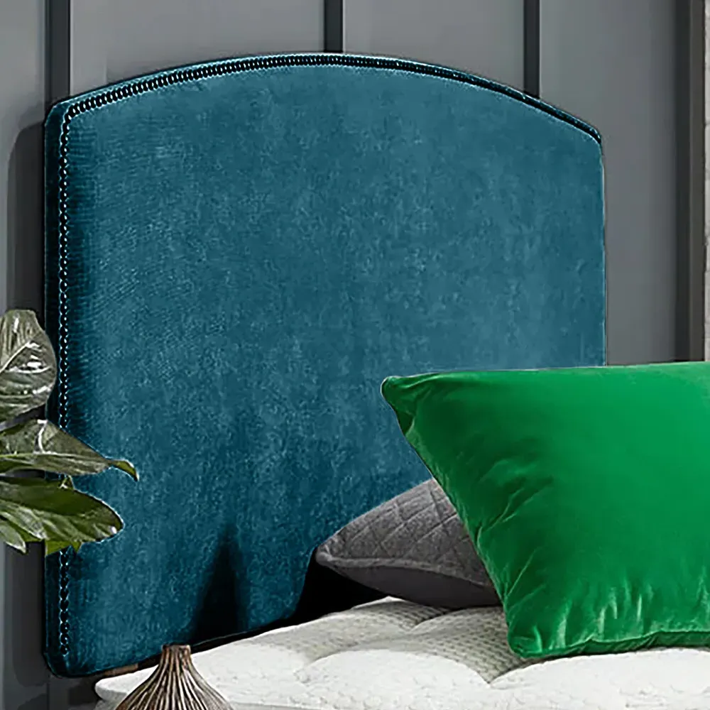 Russo King Size Strutted Headboard - Teal, Naples Fabric
