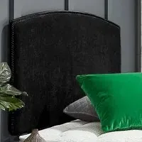 Russo Single Strutted Headboard - Black, Naples Fabric