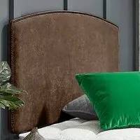 Russo Small Double Strutted Headboard - Brown, Naples Fabric