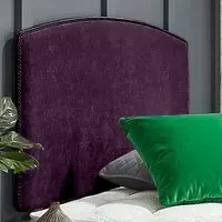 Russo Small Double Strutted Headboard - Purple, Naples Fabric