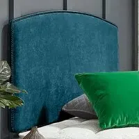Russo Small Double Strutted Headboard - Teal, Naples Fabric