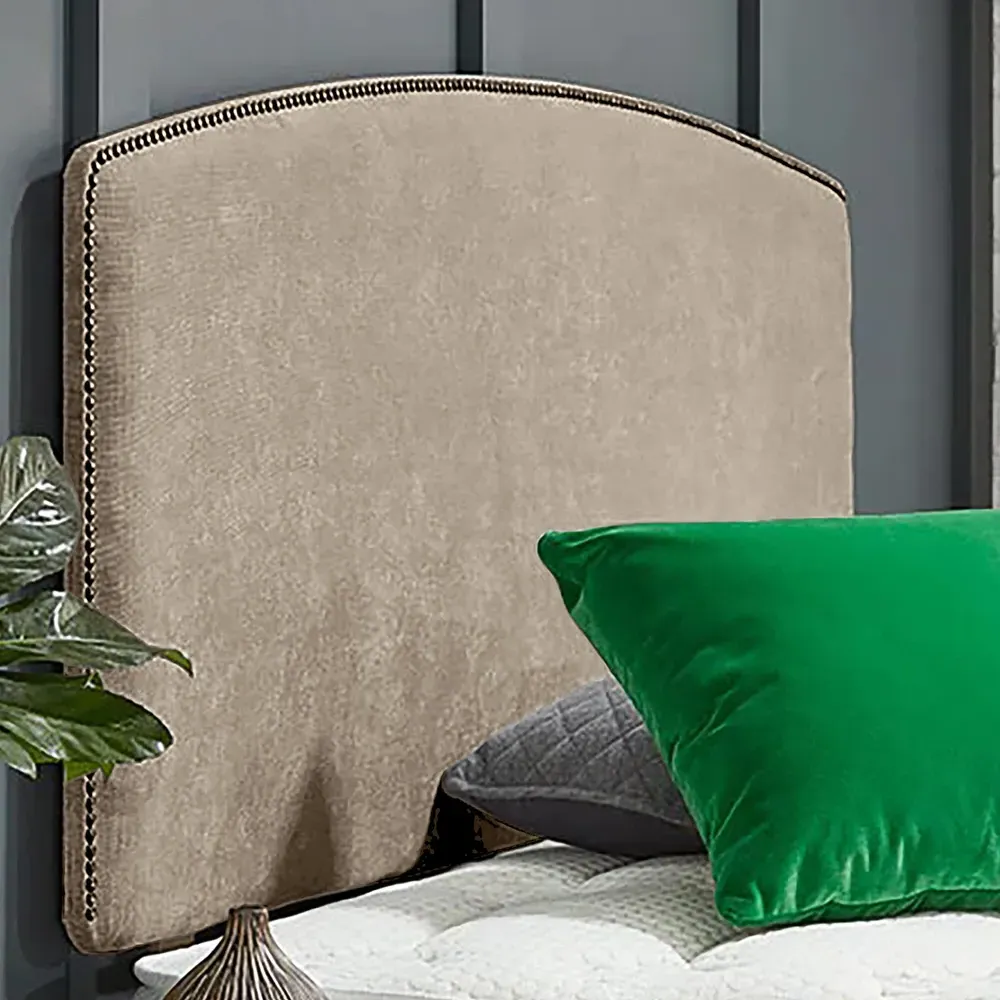 Russo Small Single Strutted Headboard - Cream, Naples Fabric