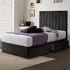Sleepytime Single Divan Bed with Storage - Black, Velvet