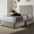 Sleepytime Small Double Divan Bed with Storage - Grey, Velvet