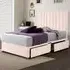 Sleepytime Small Double Divan Bed with Storage - Pink, Velvet
