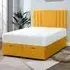 Slumberlyn Super King Divan Ottoman Bed with Storage - Yellow, Velvet