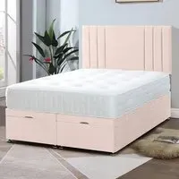 Slumberlyn Super King Size Divan Ottoman Bed with Storage - Blush