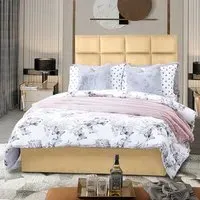 Snoozer King Size Divan Bed with Headboard - Cream, Velvet