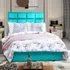 Snoozer King Size Divan Bed with Headboard - Teal, Velvet
