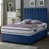 Snuggler King Size Divan Bed with Storage - Blue, Velvet