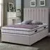 Snuggler King Size Divan Bed with Storage - Silver, Velvet