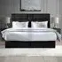 Tranquilite Double Divan Bed with Headboard - Black, Velvet