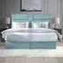 Tranquilite Single Divan Bed with Headboard - Duck Egg, Velvet