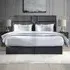 Tranquilite Single Divan Bed with Headboard - Silver, Velvet