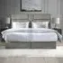 Tranquilite Small Double Divan Bed with Headboard - Grey, Velvet