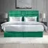 Tranquilite Super King Size Divan Bed with Headboard - Green, Velvet