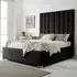 Wilburn Double Bed Frame with Headboard - Black, Velvet