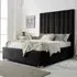 Wilburn Super King Size Bed Frame with Headboard - Black, Velvet