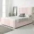 Willard Super King Bed Frame with Headboard - Pink, Velvet